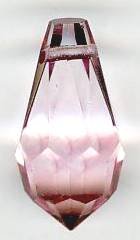 1 9x18mm Preciosa Light Pink Round Cut Drop